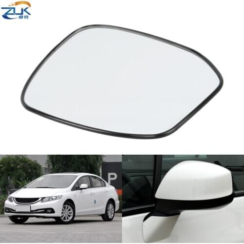 ZUK Exterior Rearview Mirror Glass Door Mirror Lens For HONDA CIVIC 2012 2013 2014 2015 FB2 For 3-PINS Mirror Without LED Lamp
