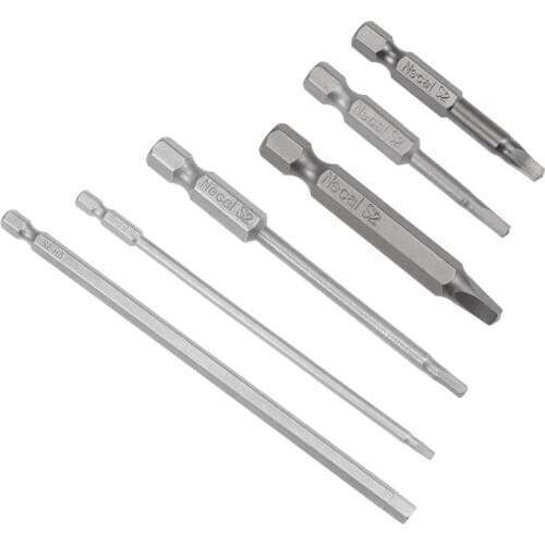 Uxcell Uxcell 1-5Pcs Ball End Hex Bits 1/4" Hex Shank Length Magnetic Head S2 Screw Driver Bit Electric Air Drills