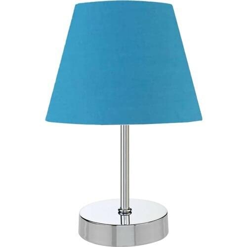 Bysay Sun MetalAyaklı Lampshade Table LambasıKrom Blue
