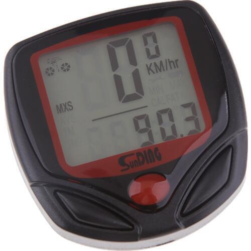 Black Universal Motorcycle LCD Digital Odometer Speedometer Tachometer Gauge Meter