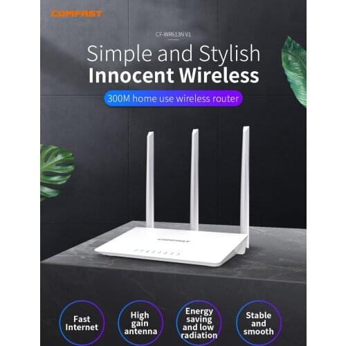 COMFAST 300Mbps Home Wifi Router MIMO 2.4G 3*5dBi Antenna Wireless Router With WPS RJ45 LAN High Power Wi fi Extender For Office