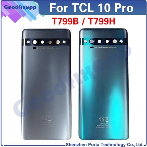For TCL 10 Pro T799B T799H Back Battery Cover Door Housing Case For TCL 10Pro Rear Cover