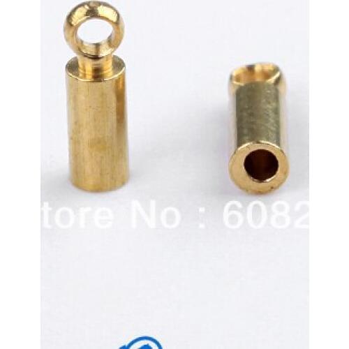 Jewelry findings Metal End caps for laether cord; crimp end cap; chain end caps2*6.5mm