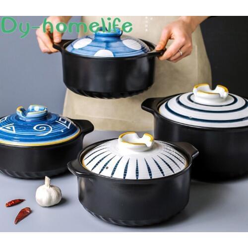 Ceramic Casserole Japanese Multi-function Multi-size Soup Pot Soup Soup Pot Home Kitchen Supplies Open Flame High Temperature