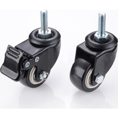 4Pcs Furniture Caster Heavy Duty 200kg 1.5 inch 40mm 360 Rotatable Screw Swivel Castor Wheels Trolley Rubber Protective