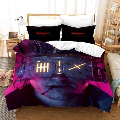 3D Bed Cover Science Fiction Elements Bedding Set Quilt Duvet Cover Pillowcases Bed Linens Set 2-3PCS