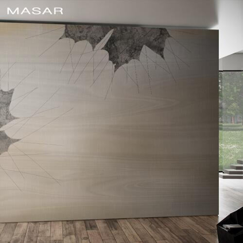 MASAR Blue, simple leaves, murals, old peoples rooms, bedrooms, dining rooms, TV background walls, wallpaper billow