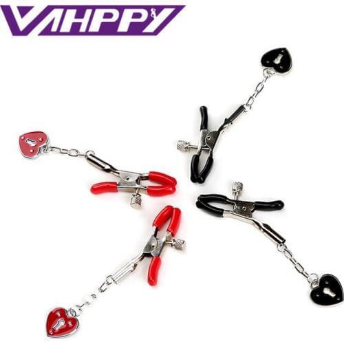 Metal heart-shaped Nipple Clamps,Breast Clip,Nipple Clip,Breast Clamp,Female Breast Clip Clitoris Clips Adult Games,BDSM Sex Toy