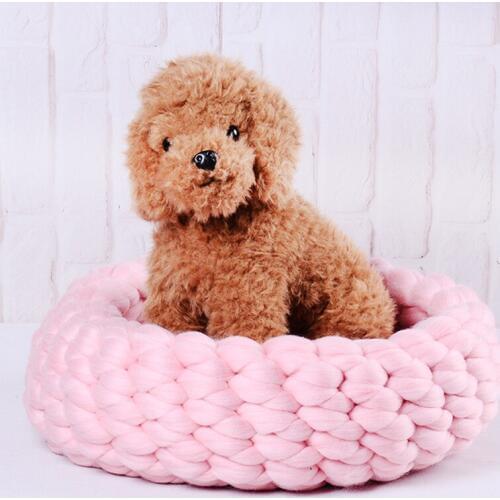 Pet Dog Fashion Solid Breathable Bed Small Large Dogs Cats Hand Wash Comfortable Cotton Rope Knited House DB712