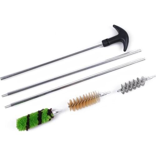 6Pcs/set Rod Brush Cleaning Kit Aluminum For 16 GA Gauge Gun Hunting Rifle Cleaning Tool