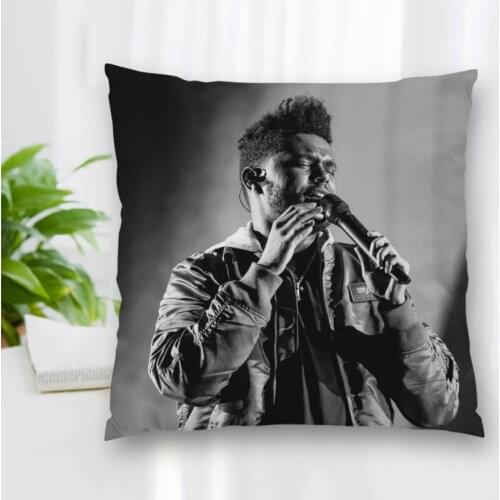 New Custom The Weeknd XO Starboy Singer Square Pillowcase Zipper Double-Sided Decorative Cushion Cover Living Room Bedroom