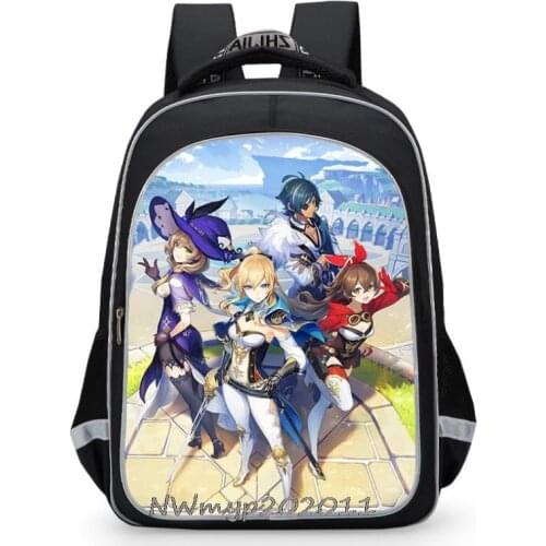 Hot Game Genshin Impact Backpack For Teens Back to School Bags Boys Girls Birthday Bag Cartoon Fashion Mochilas