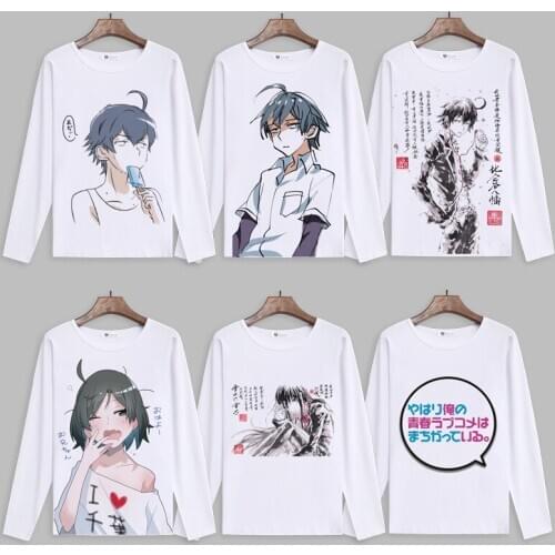 After all my youth romantic comedy is wrong Cosplay T Shirt Yukinoshita Yukino Spring Autumn Long Sleeves T-Shirt Anime Top Tee