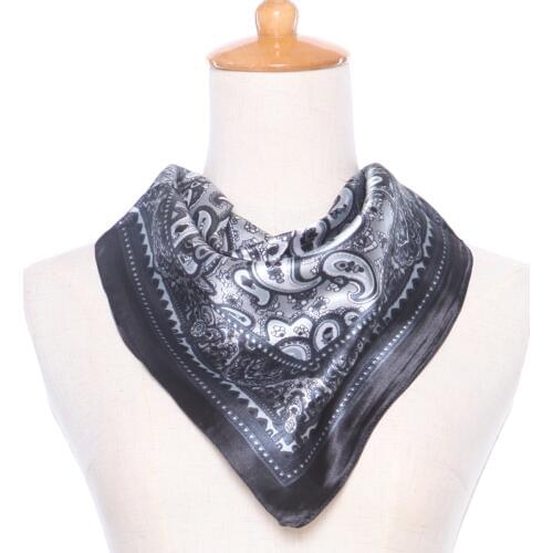 60*60cm Lowest Price Scarf Women Wrap Plaid Square Silk Scarf Women Lady Brand Style Silk Sarves Wraps Shawl Hijab Plaid Bandana