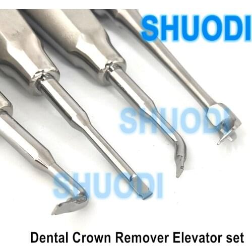 4pcs/3pcs Dental Crown Remover Elevator Dental Extraction Minimally Elevator Oral Tooth Loosening Root Extraction Elevator Tool