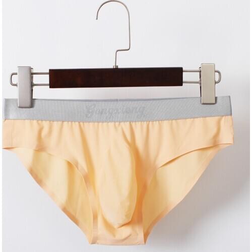 Mens Ice Silk Sexy Breathable Briefs Mens Seamless Underwears Mens Triangle pants Brand Underpants