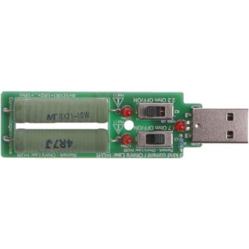 USB Resistor Electronic Load w/Switch Adjustable 3 Current 5V Resistance Tester