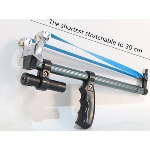 High-precision telescopic slingshot high-power rubber band slingshot with red laser stainless steel outdoor hunting catapult new