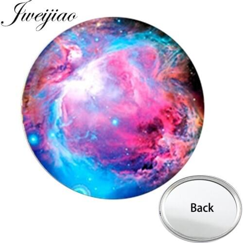 Youhaken The Primordial Nebula Stars Art Photo One Side Mini Pocket Mirror Colourful Makeup Vanity Hand Travel Purse Mirror