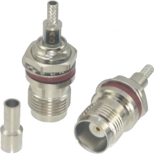 1pce Connector TNC female jack bulkhead crimp RG174 RG316 LMR100 cable