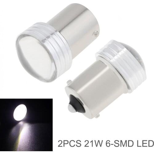 2x 12V White 1156 P21W 6-SMD LED 2835 Projector Car Auto Light Source Backup Reversing Parking Lamp Bulb