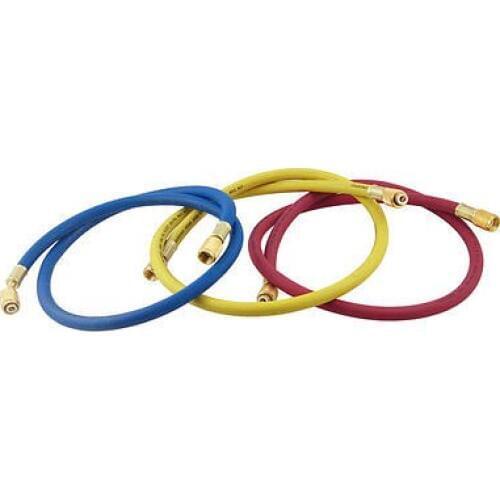 35" Long Metal Hose Connections Refrigeration Charging Hoses 3 Pcs
