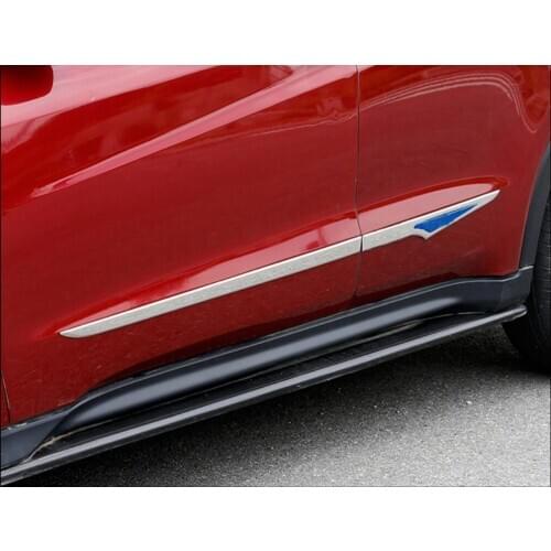FIT FOR HONDA HRV HR-V 2014 2015 2016 CHROME DOOR SIDE LINING MOLDING BODY TRIM COVER PROTECTOR STYLING 4PCS