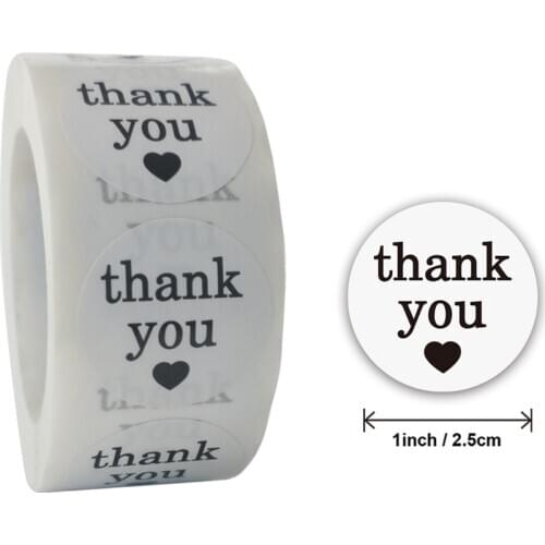 50pcs New style Thank You Supporting My Business Stickers Seal Labels Turning One Favors Envelope Supplies Stationery Stickers