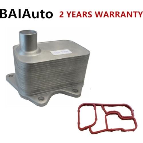 Aluminium Engine Oil Radiator With Gasket Set For VW Golf Passat Jetta Tiguan Audi A4 Q3 Q5 Skoda Seat 06J 117 021M 06J117021D