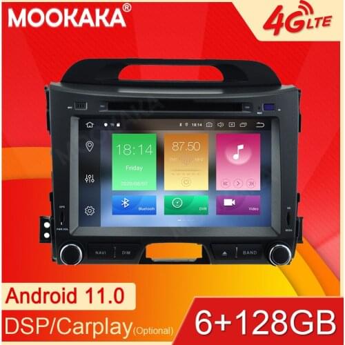 Android11 6+128GB For KIA SPORTAGE 2010-2016 Car GPS Navigation Streaming Media Multimedia Player Head Unit Auto Radio