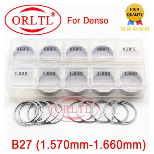 B27 Size 1.57-1.66mm Injector Nozzle Adjust Shims 50pcs Diesel Repair washer Parts for Injector