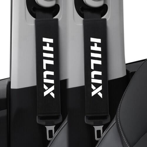 2pcs Car Styling Seat Belt Cover Case For Toyota Hilux surf vigo revo 2017 2018 Cotton Accessories