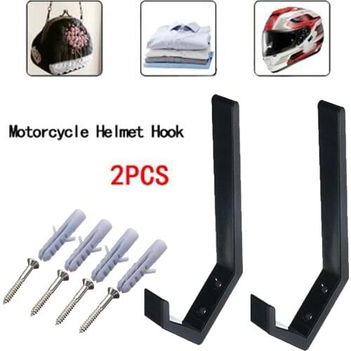 Motorcycle Helmet Holder Hook Jacket Hanger Hats Rack for Kitchen Bedroom Living Room Luggage Hook Black White