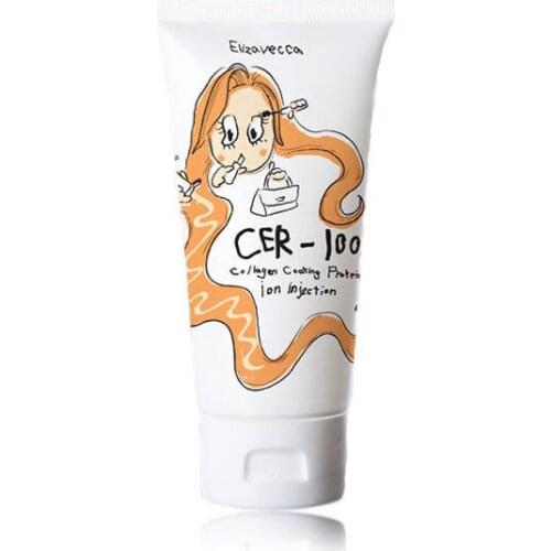 ELIZAVECCA Milky Piggy Collagen Coating Protein Ion Injection 50ml Keratin Treatments Scalp Care Korean Repair Damaged Hair Mask