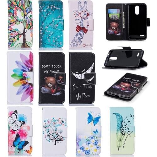 Butterfly Flip Case For LG K8 2018 Case Cover Leather Wallet Phone Case For Coque LG K8 2018 Cover Stand / Card slot Phone Bag