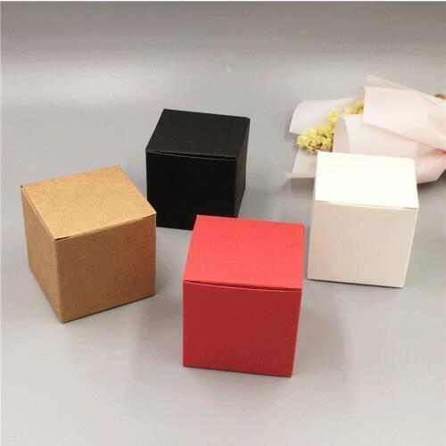 5*5*5cm Paper Cardboard Gifts Box With Heart Window For Festival Dessert Cake Candy Chocolate Gift DIY Storage Packing Boxes