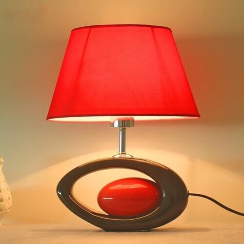 Ceramic table lamp wedding gift lamp Chinese style living room bedroom study lamp WJ11