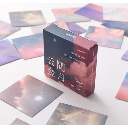45Pcs/box Beautiful Scenery Stickers Cute Colorful Cloud Stickers Scrapbooking Journal Diary Decorative Stationery Art Stickers