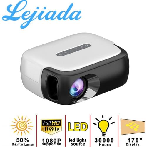 LEJIADA NEW 860 Mini LED Portable Video Projector 640*360 Pixels Wth HDMI/USB/AV/Audio Interfaces For Home Theater Entertainment