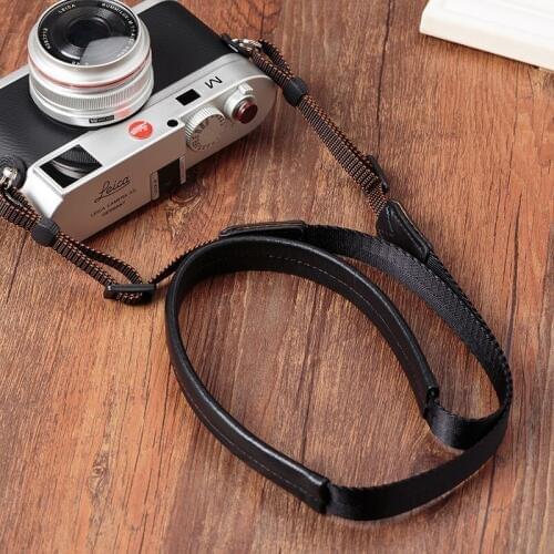 LXH Handmade Genuine Leather Camera Shoulder Sling Belt For Canon Nikon Sony Olympus Fujifilm Leica Pentax Camera Neck Strap