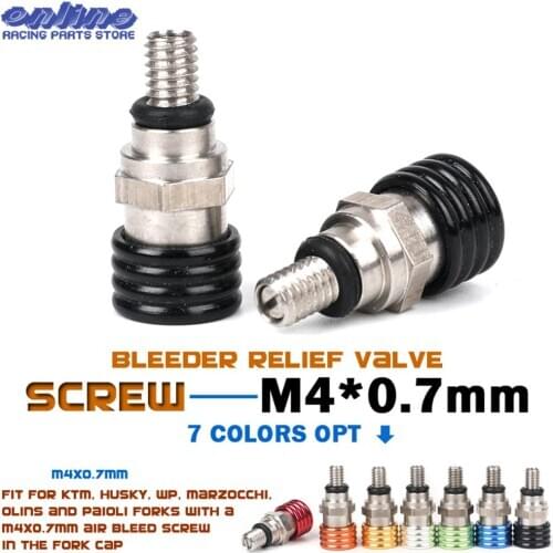 M4 0.7MM Fork Air bleeder Relief Valve Use For EXC EXC-F250 SX350 SXF250 SXS 250 XC350 XCR XCW450 XCF XCRF MXC MX SMR WP