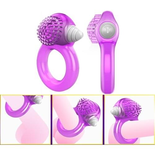 Small Vibrating Cock Ring For Male Delay Ejaculation Premature Clit Stimulation Lock Penis Ring Vibrating Sex Toys For Men