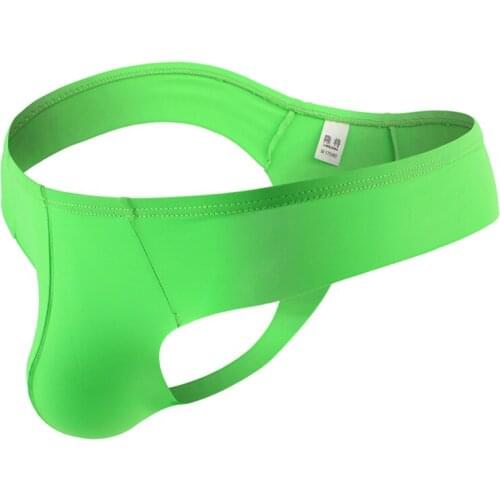 Mens Sexy Thongs&G-strings Seamless Ice silk Gay Underwear Penis Pouch Low Waist Men Panties Jockstrap Erotic Sissy Male Bikini