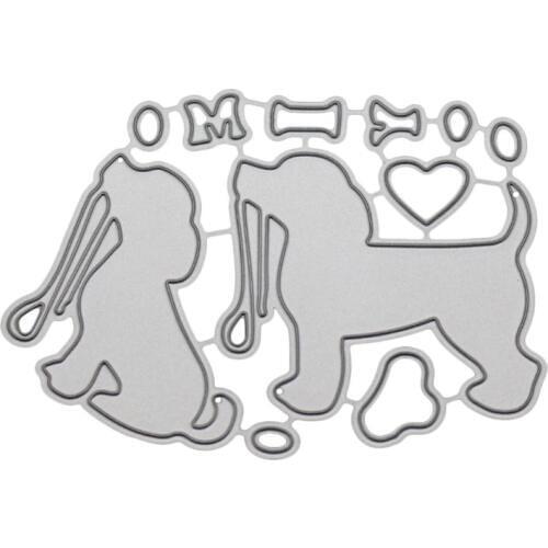 New Cute Dog Metal Cutting Dies Stencil DIY Scrapbooking Album Stamp Paper Card Embossing Craft Decor