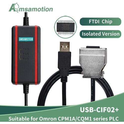 Suitable Omron PLC Programming Cable USB-CIF02+ Download Cable CPM1A/2A/CQM1/C200HS PLC Data Line