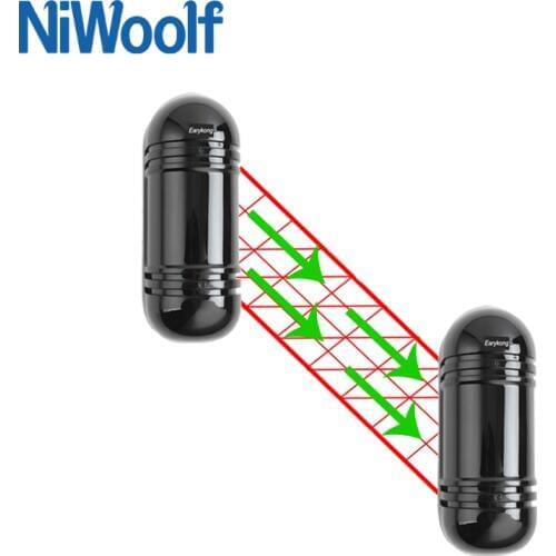 Wired PIR Beam Detector IP54 Waterproof Outdoor IR Sensor Dual Beam Infrared Barrier Detector For Home Alarm System