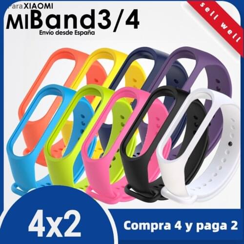 Xiaomi Mi Band 4 Strap Mi Band 3 Flexible Silicone Straps Xiaomi Mi Band 4 Bracelet Soft Silicone Waterproof