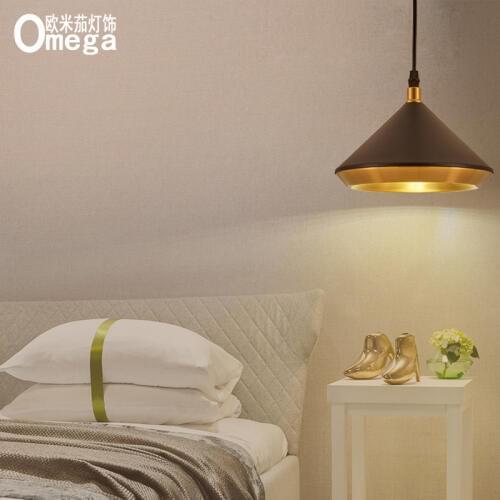 Nordic industrial chandelier single head modern minimalist cafe bar restaurant personality wrought iron lampshade lighting