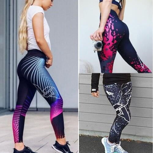 Sport Leggings Women Yoga Pants Workout Fitness Clothing Jogging Running Pants Gym Tights Stretch Print Sportswear Yoga Leggins