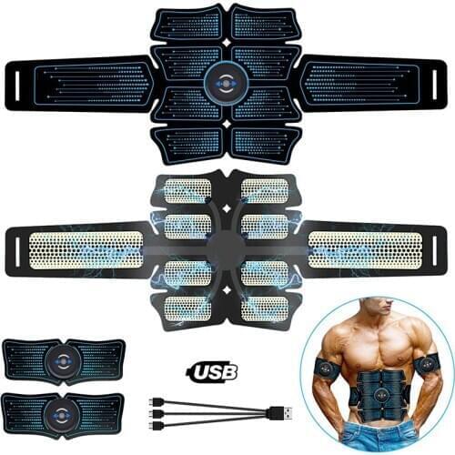 Abdominal Muscle Stimulator EMS Abs fitness Training Intelligent Trainer Gear Muscles Electrostimulator USB Exercise At Home Gym